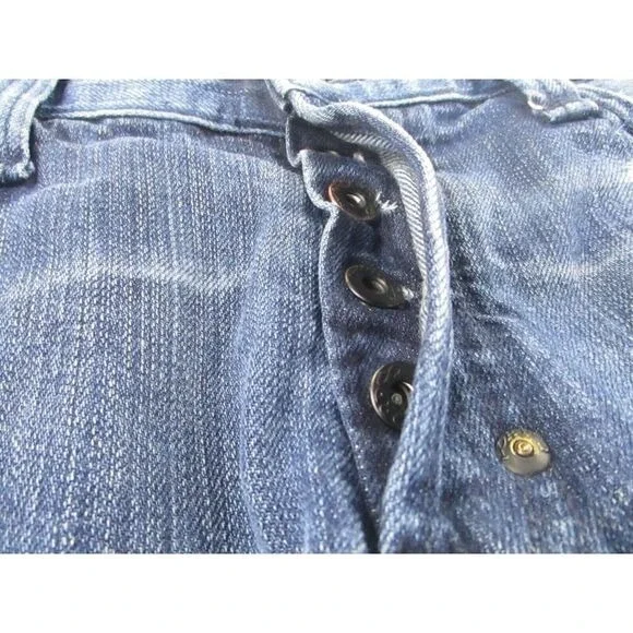 PRPS Jeans Mens 34x34 Blue‎ Demon Fit Button Fly Dark Denim Distressed E72B102P